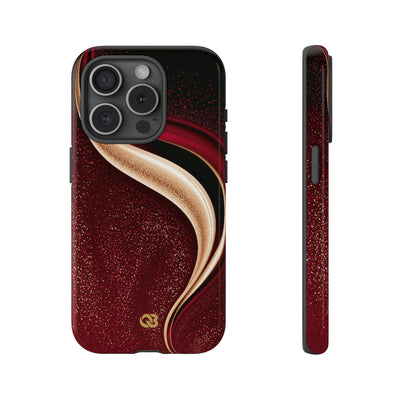 Gilded Crimson Flow · Tough Phone Case for iPhone · Red