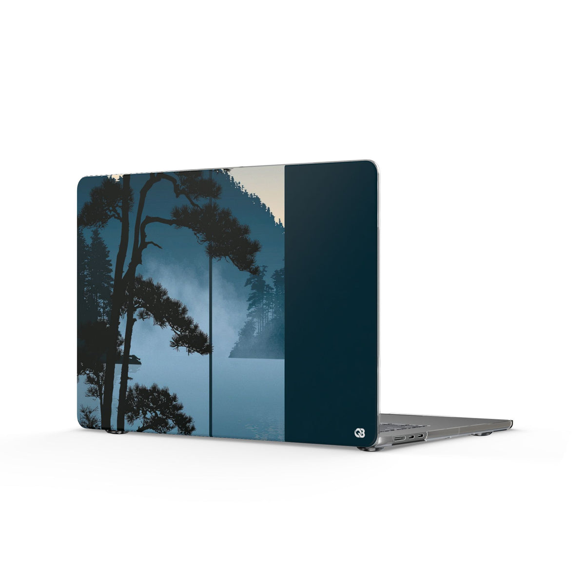 Misty Pine Horizon · Clear Hard Case for MacBook · Teal