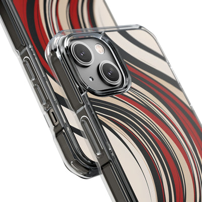 Karmesin Fluss Wellen · Impact Handyhülle für iPhone · Magsafe