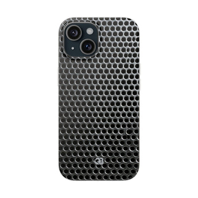 Silver Lite Phone Case for iPhone - Brutalist Steel Mesh