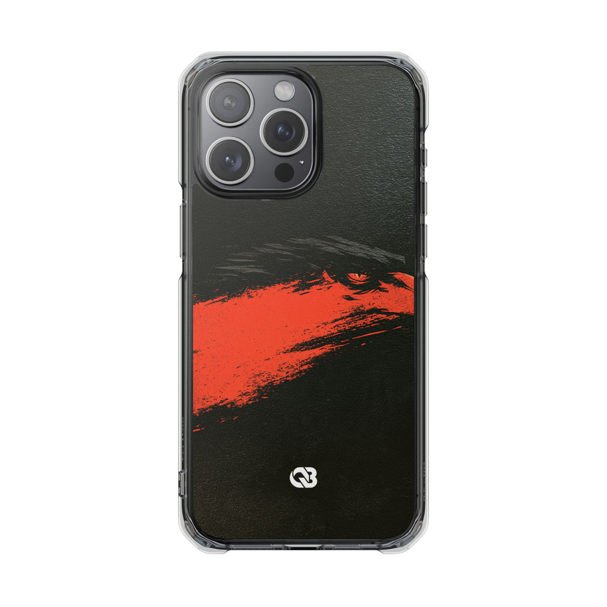 Crimson Raptor Noir · Clear Impact Magnetic Phone Case for iPhone ·  Black