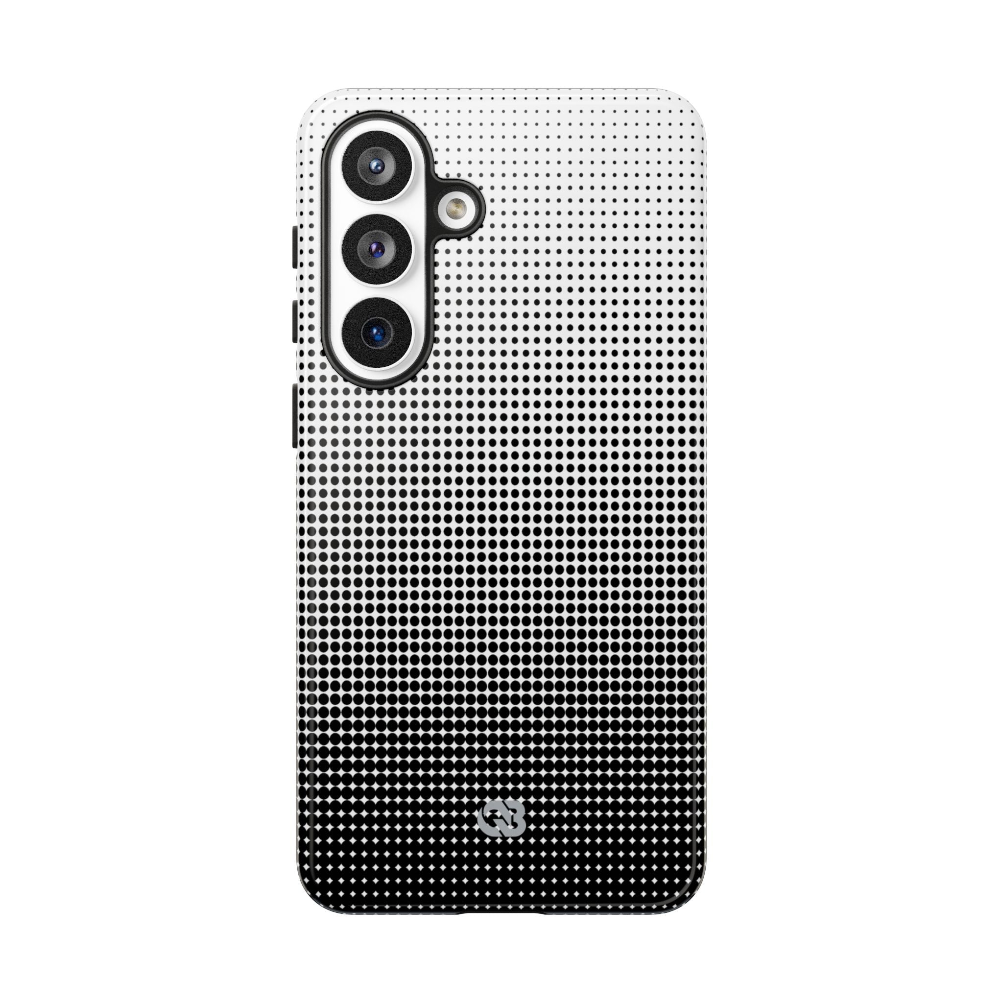 Black Tough Phone Case for Samsung - Obsidian Halftone Flux