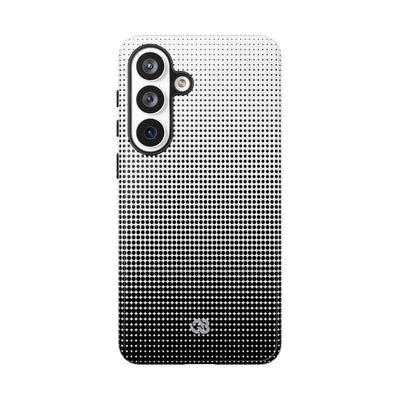 Black Tough Phone Case for Samsung - Obsidian Halftone Flux