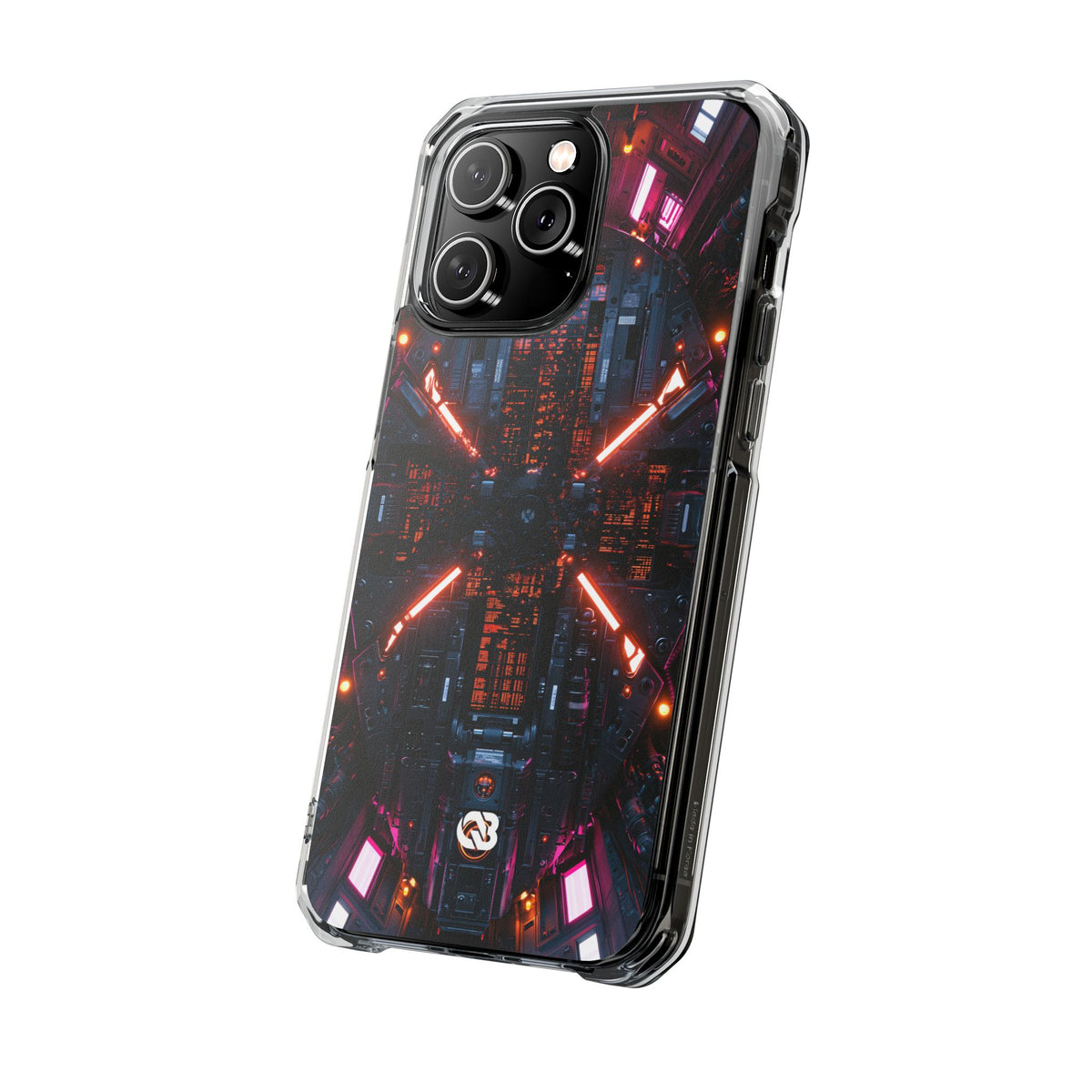 Cybernetic Reactor Core · Clear Impact Magnetic Phone Case for iPhone · Black