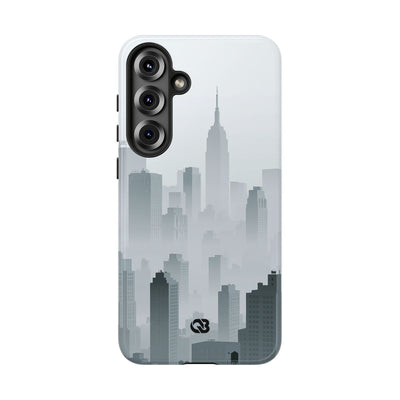 Grey Tough Phone Case for Samsung - Steel Mist Skyline