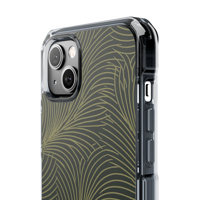 Green Impact MagSafe Phone Case for iPhone - Dark Olive Plume