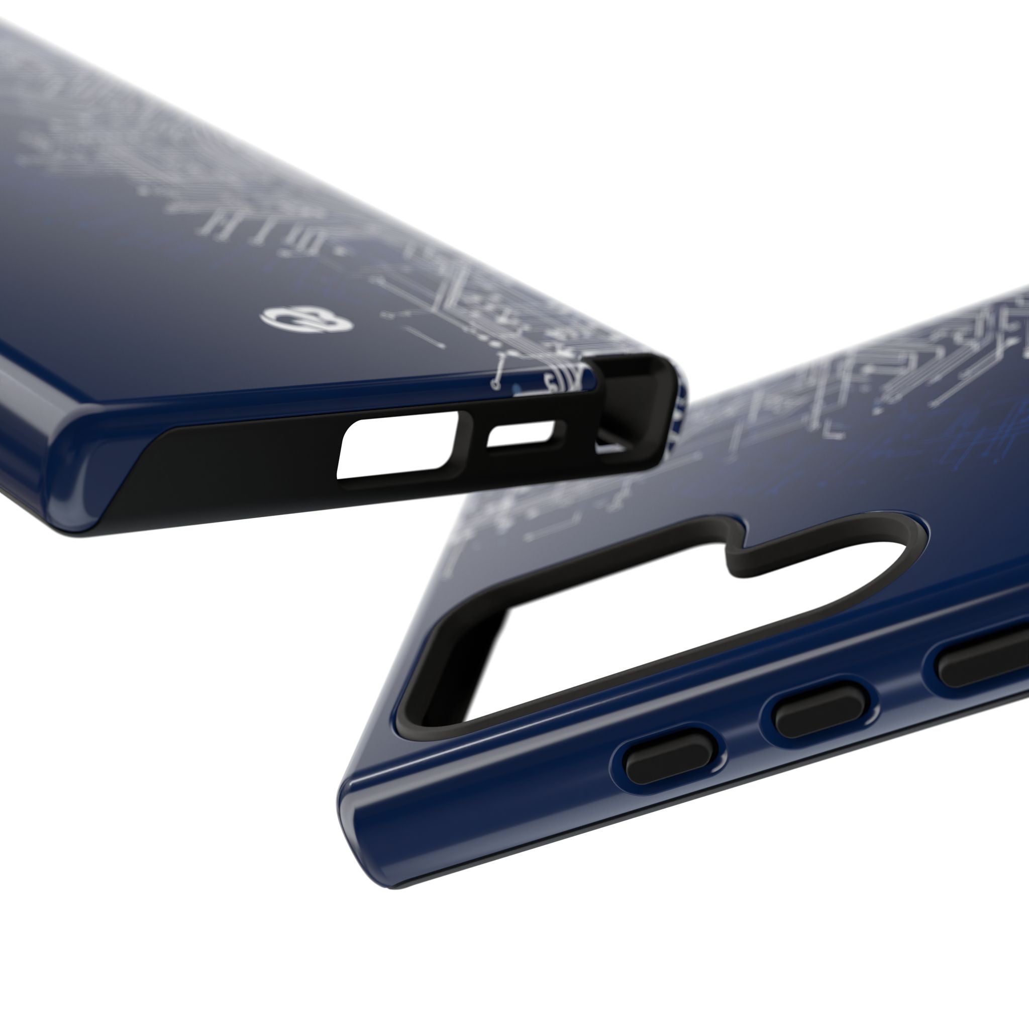 Blue Tough Phone Case for Samsung - Cobalt Circuit Logic