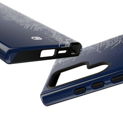 Blue Tough Phone Case for Samsung - Cobalt Circuit Logic