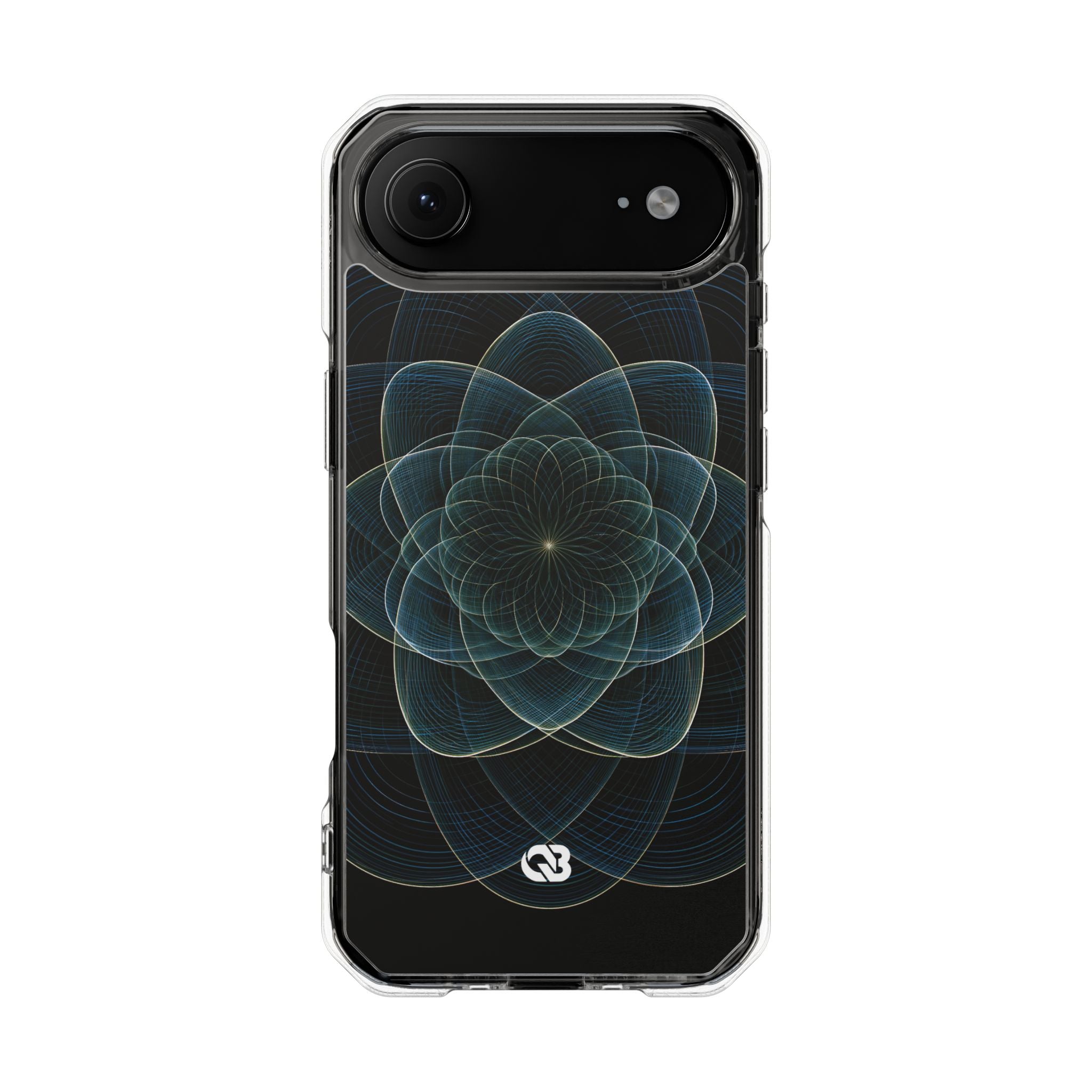 Blue Impact MagSafe Phone Case for iPhone - Celestial Wireframe Bloom