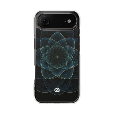 Blue Impact MagSafe Phone Case for iPhone - Celestial Wireframe Bloom