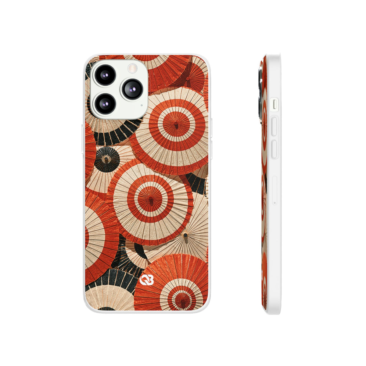 Vermilion Wagasa Motif · Lite Phone Case for iPhone ·  Red