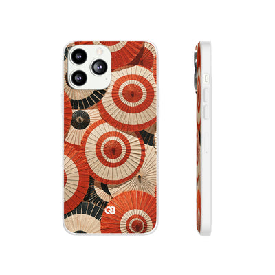 Vermilion Wagasa Motif · Lite Phone Case for iPhone ·  Red