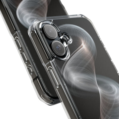 Luminous Vortex · Clear Impact Magnetic Phone Case for iPhone · Black