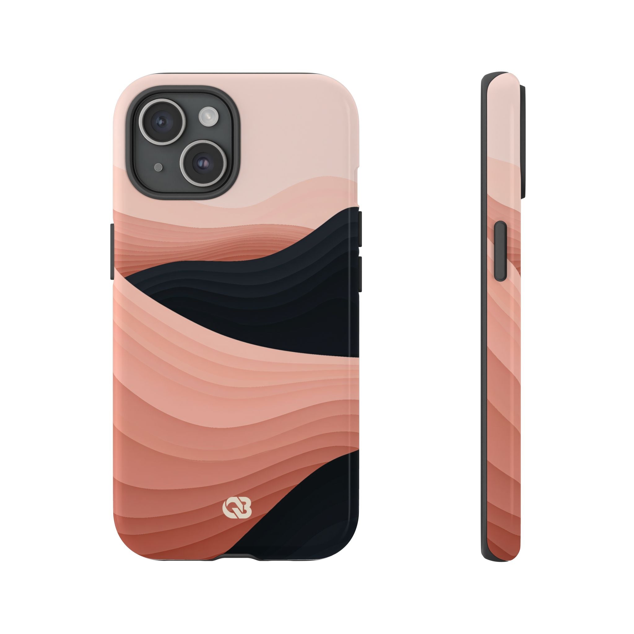 Pink Tough Phone Case for iPhone - Dune Shadow Layers