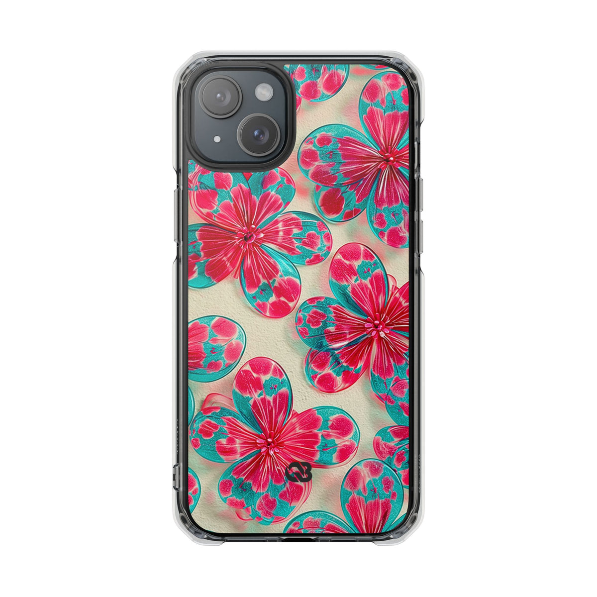 Lucite Jelly Bloom · Clear Impact Magnetic Phone Case for iPhone · Pink