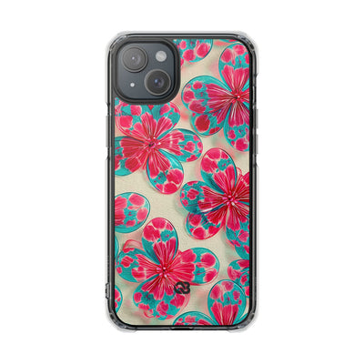 Lucite Jelly Bloom · Clear Impact Magnetic Phone Case for iPhone · Pink