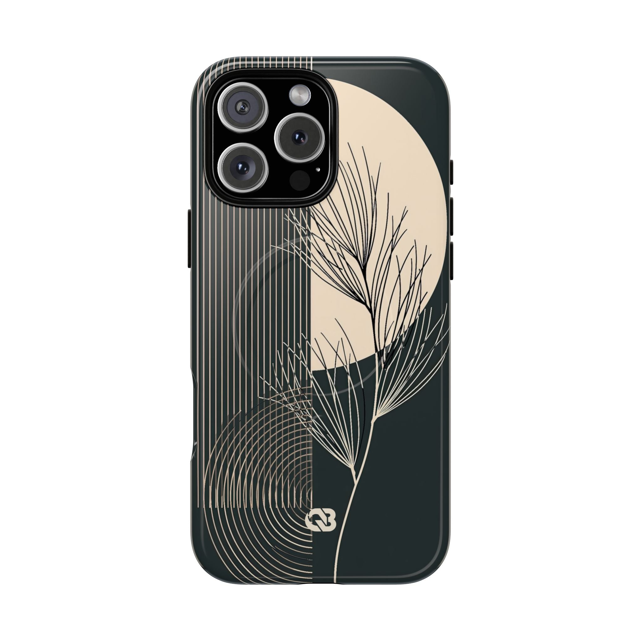 Black Tough 2.0 Magsafe Phone Case for iPhone - Obsidian Sand Willow