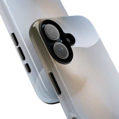 White Tough Phone Case for iPhone - Frosted Ribbed Sphere