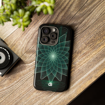 Verdant Harmonic Bloom · Tough Phone Case for iPhone · Black