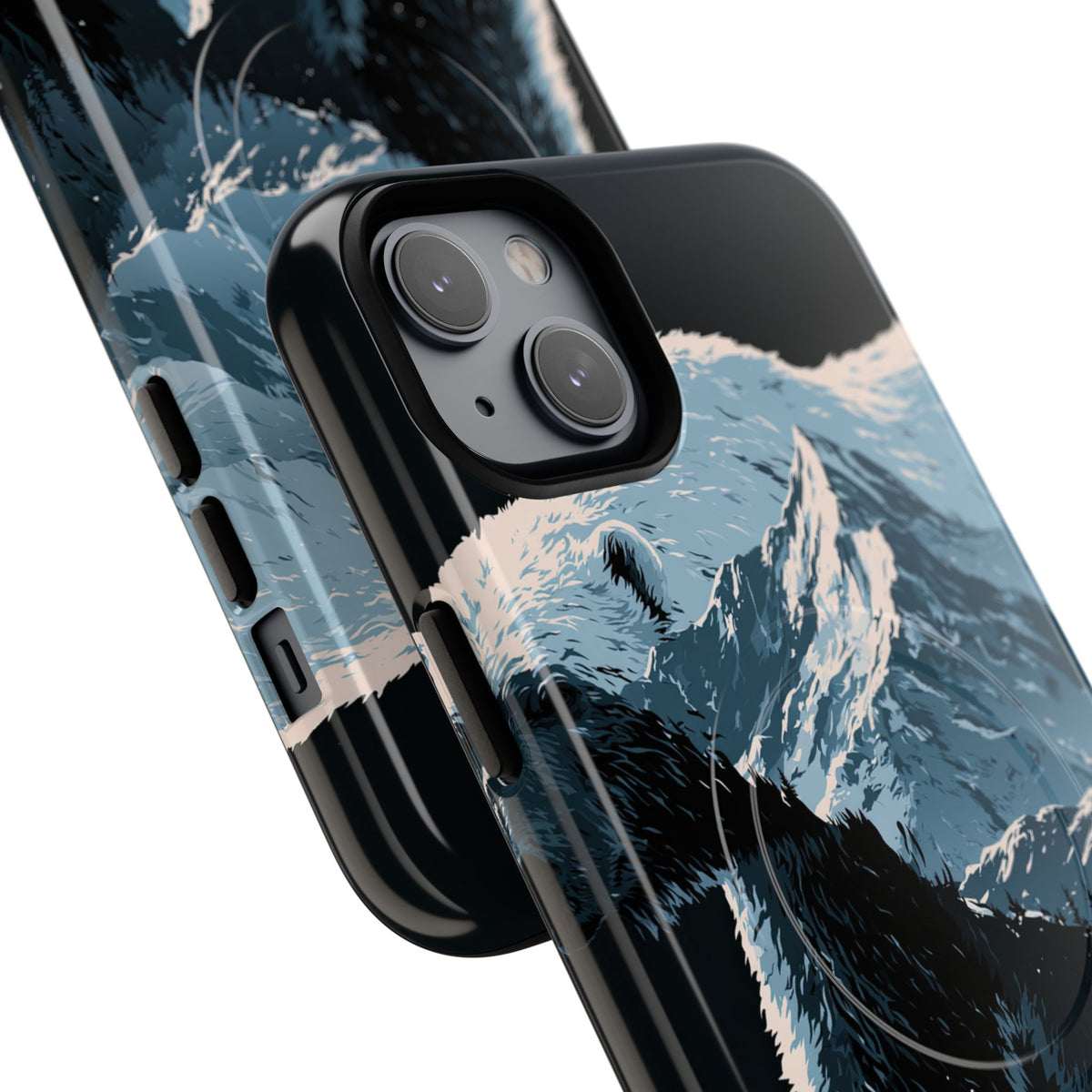 Nordic Arctic Bear · Tough 2.0 Magnetic Phone Case for iPhone · Black