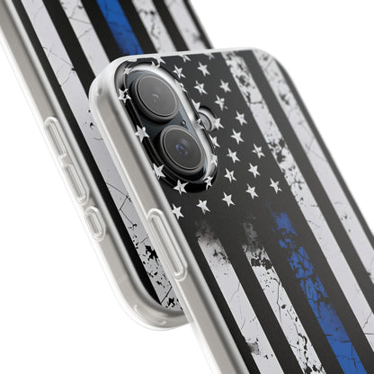 Blue Stripe Flag iPhone 16 Plus Case - Soft