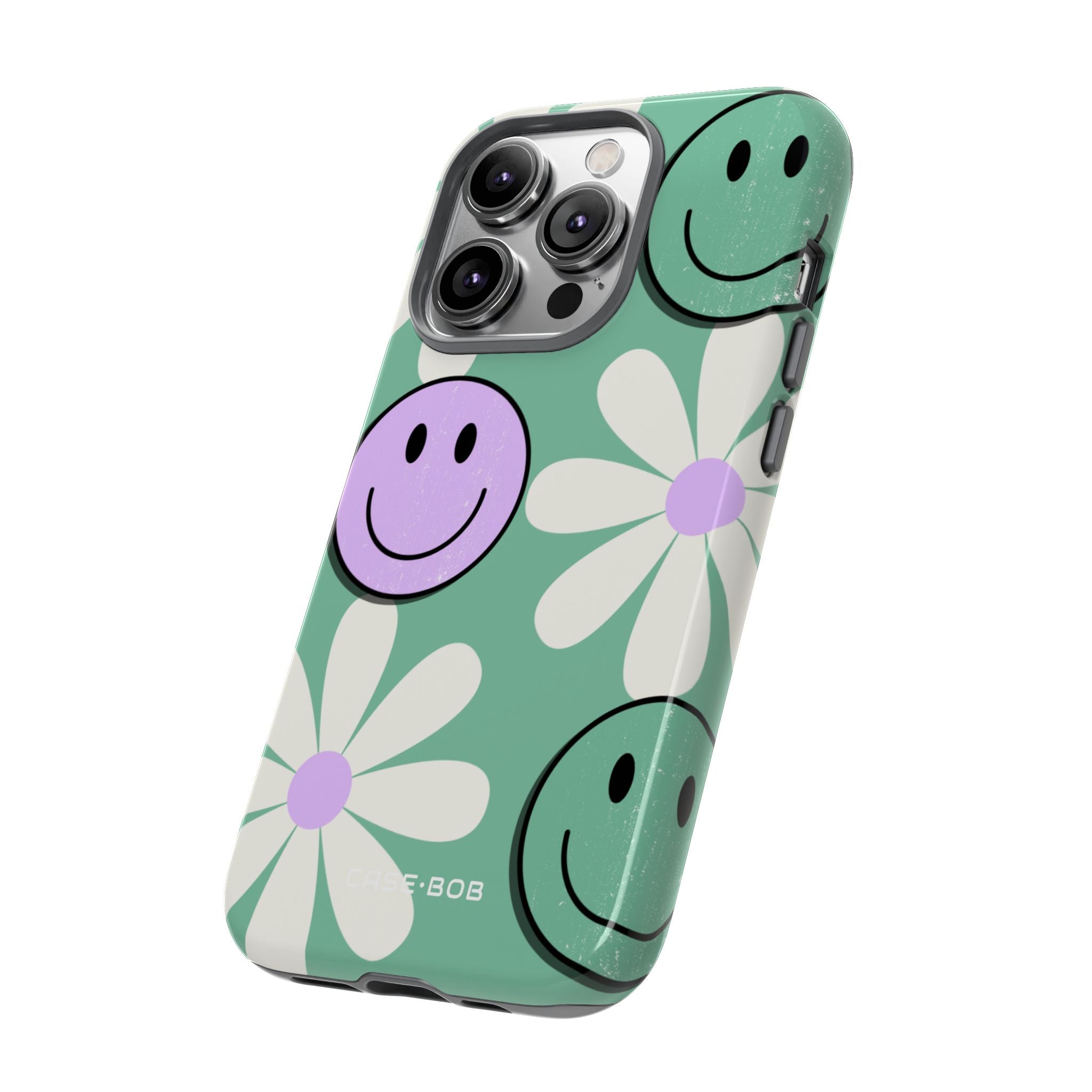 Smiley Daisy Glow iPhone 14 Pro Case - Tough