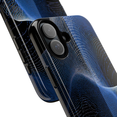 Blue Tough Phone Case for iPhone - Electric Blue Flux