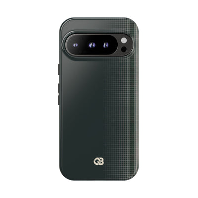 Grey Tough Phone Case for Google Pixel - Charcoal Tech Grid