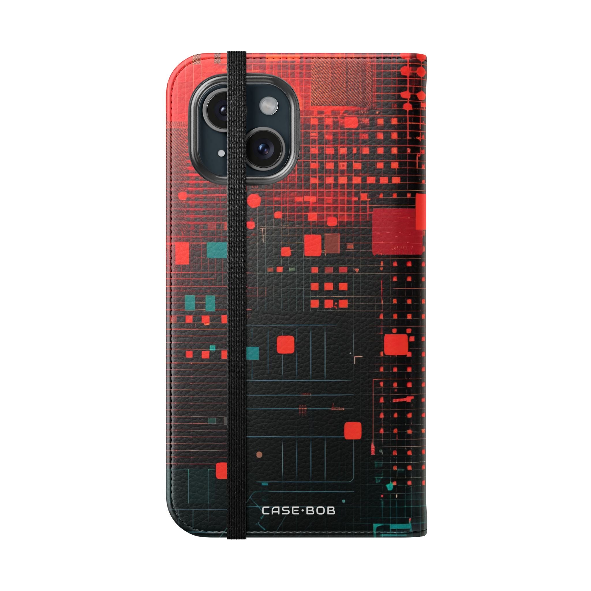 Crimson Circuit - iPhone 15 Case - Wallet