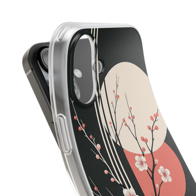 Black Lite Phone Case for iPhone - Kyoto Midnight Blossom