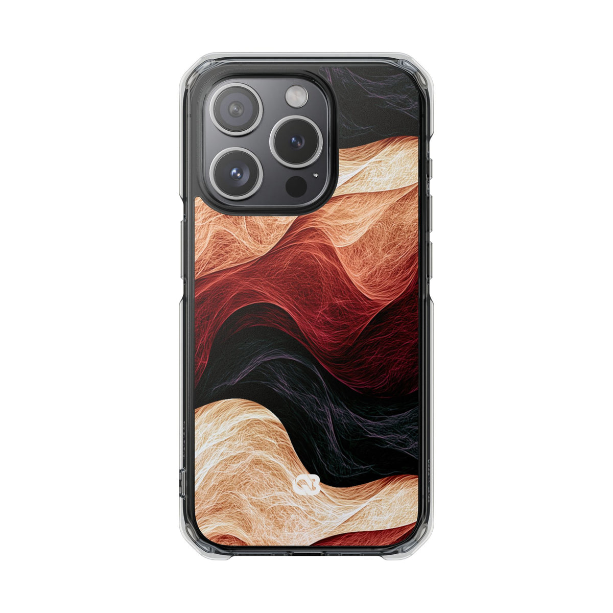 Ember Wave Dispersion · Clear Impact Magnetic Phone Case for iPhone · Red