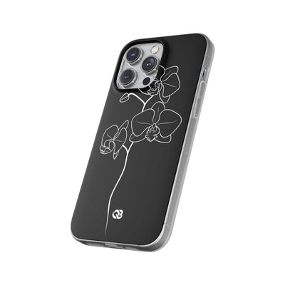 Black Lite Phone Case for iPhone - Noir Alabaster Orchid