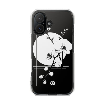 Black Impact MagSafe Phone Case for iPhone - Lunar Orchid Grid