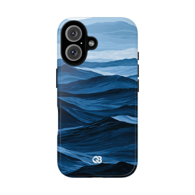 Blue Tough Phone Case for iPhone - Cobalt Ridge Tides
