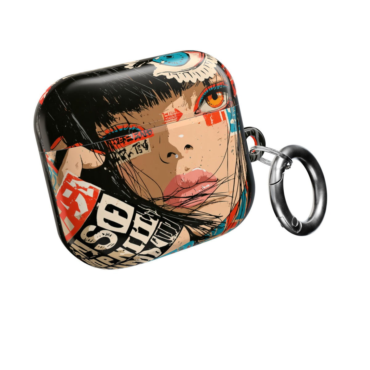 Shibuya Street Collage · Hard Case for AirPods & AirPods Pro · Red