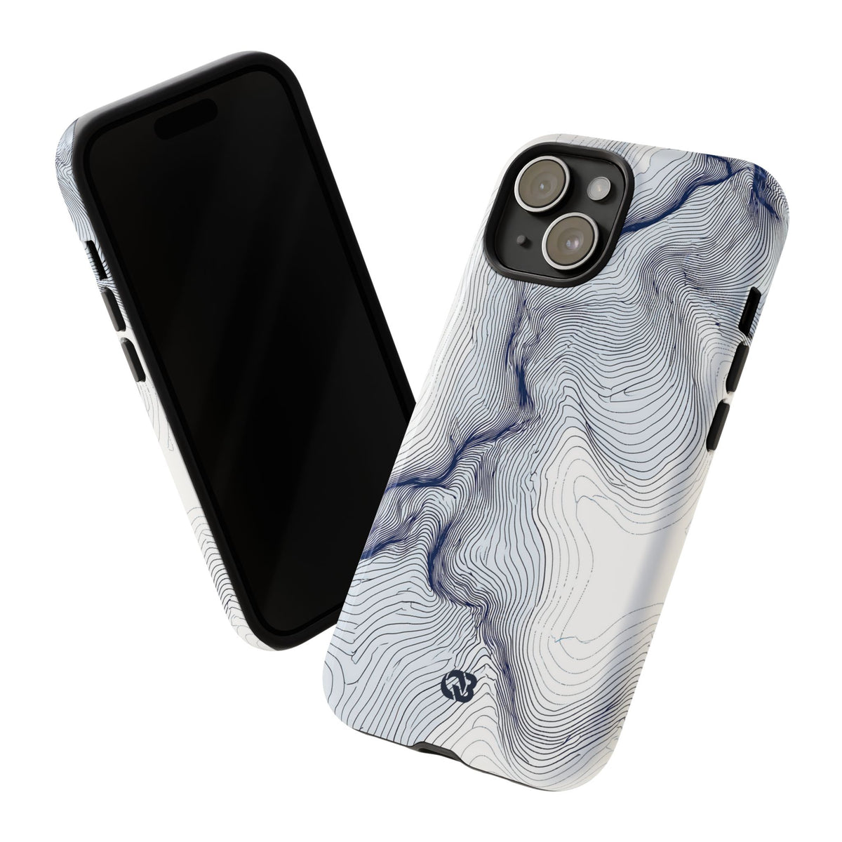 Nordic Ridge Contour · Tough Phone Case for iPhone · White