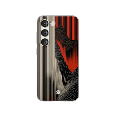 Red Lite Phone Case for Samsung - Crimson Pulse Topo