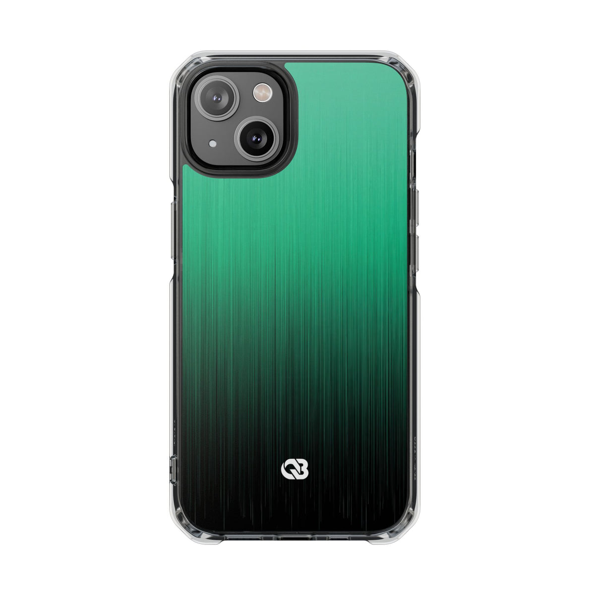 Emerald Cascade · Clear Impact Magnetic Phone Case for iPhone · Green