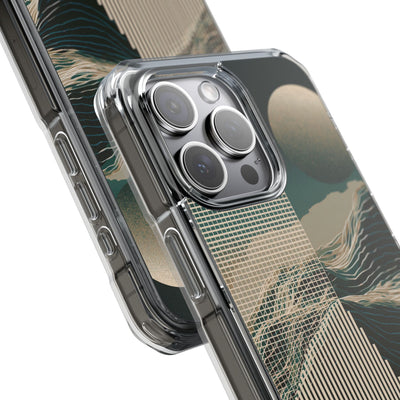 Green Impact MagSafe Phone Case for iPhone - Lunar Moss Topography