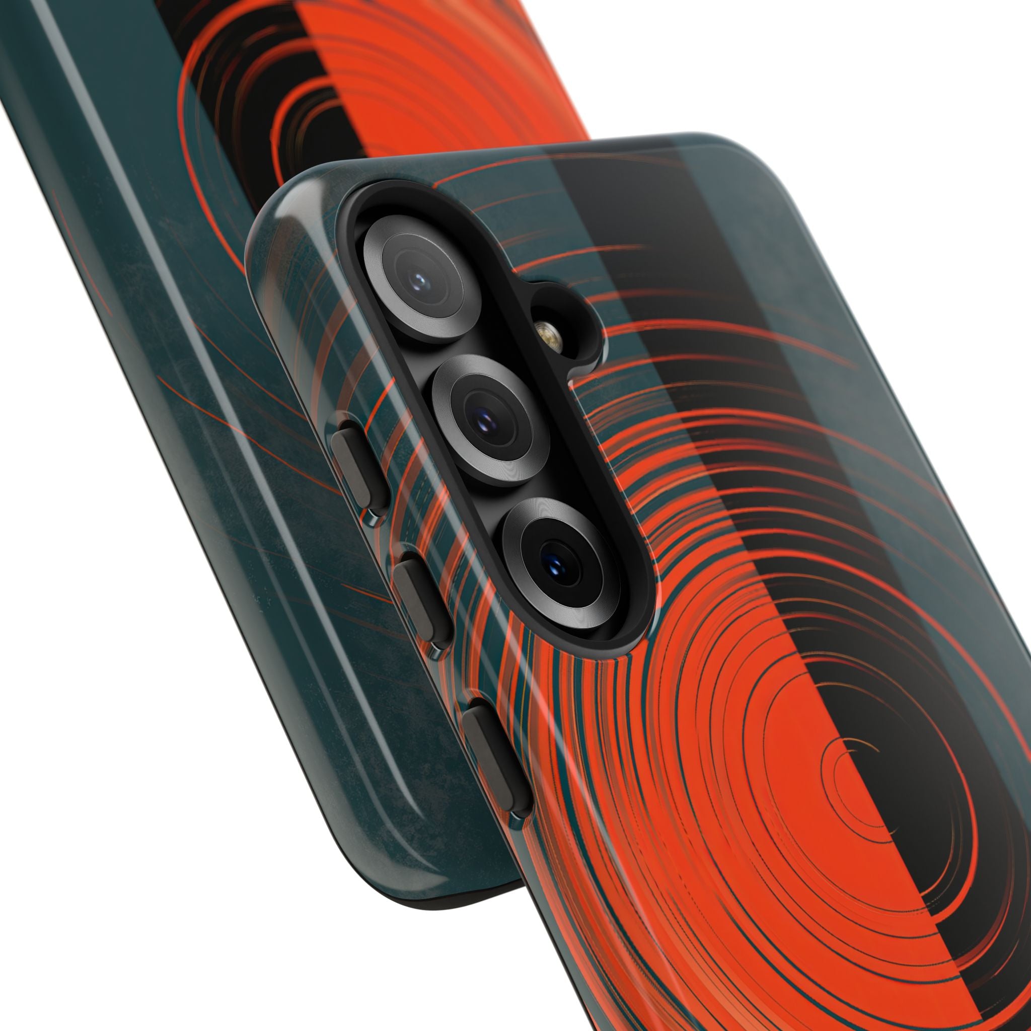 Teal Tough Phone Case for Samsung - Burnt Slate Radial