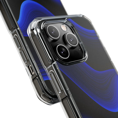 Blue Impact MagSafe Phone Case for iPhone - Electric Cobalt Flow