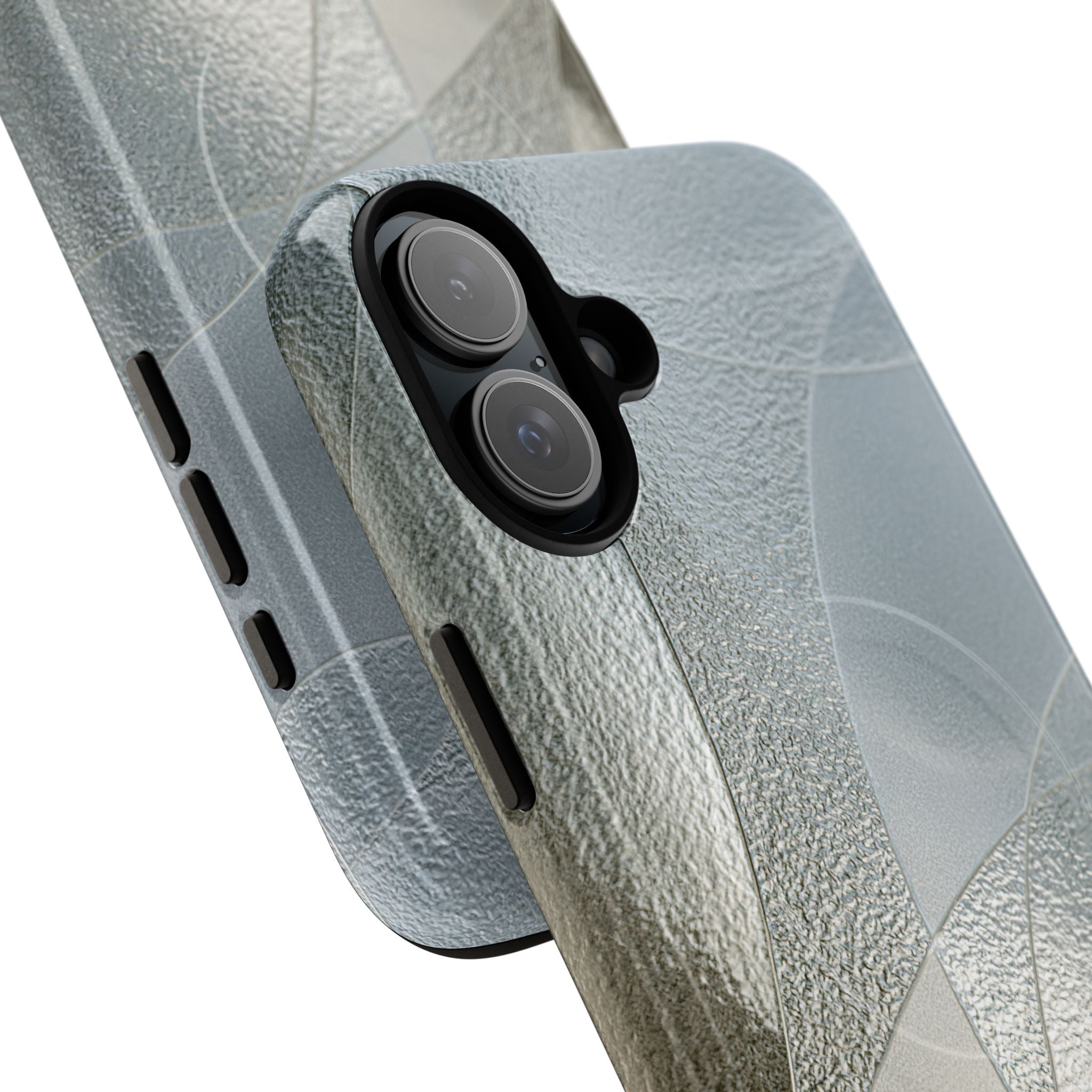 Silver Tough 2.0 Magsafe Phone Case for iPhone - Frosted Silver Mosaic