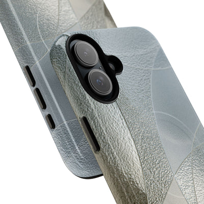 Silver Tough 2.0 Magsafe Phone Case for iPhone - Frosted Silver Mosaic