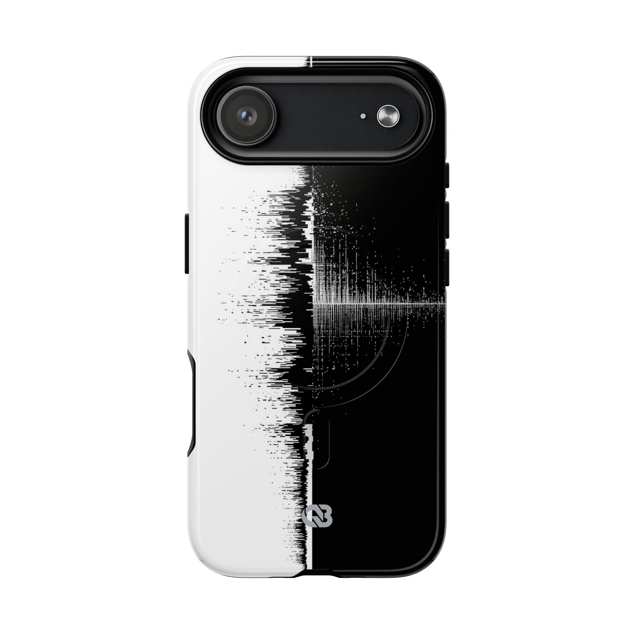 Black Tough 2.0 Magsafe Phone Case for iPhone - Static Signal Split