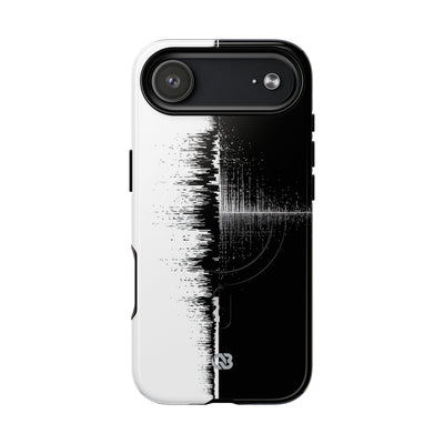 Black Tough 2.0 Magsafe Phone Case for iPhone - Static Signal Split