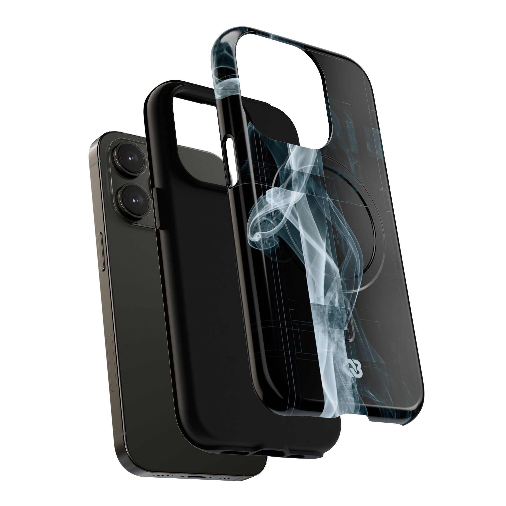 Black Tough 2.0 Magsafe Phone Case for iPhone - Arctic Vapor Grid