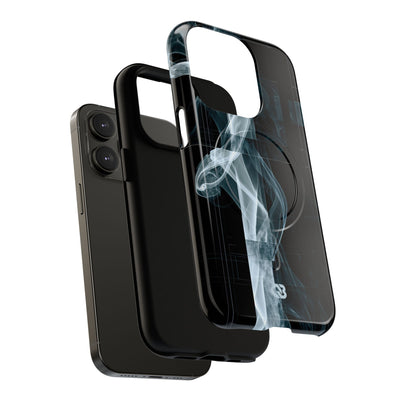 Black Tough 2.0 Magsafe Phone Case for iPhone - Arctic Vapor Grid