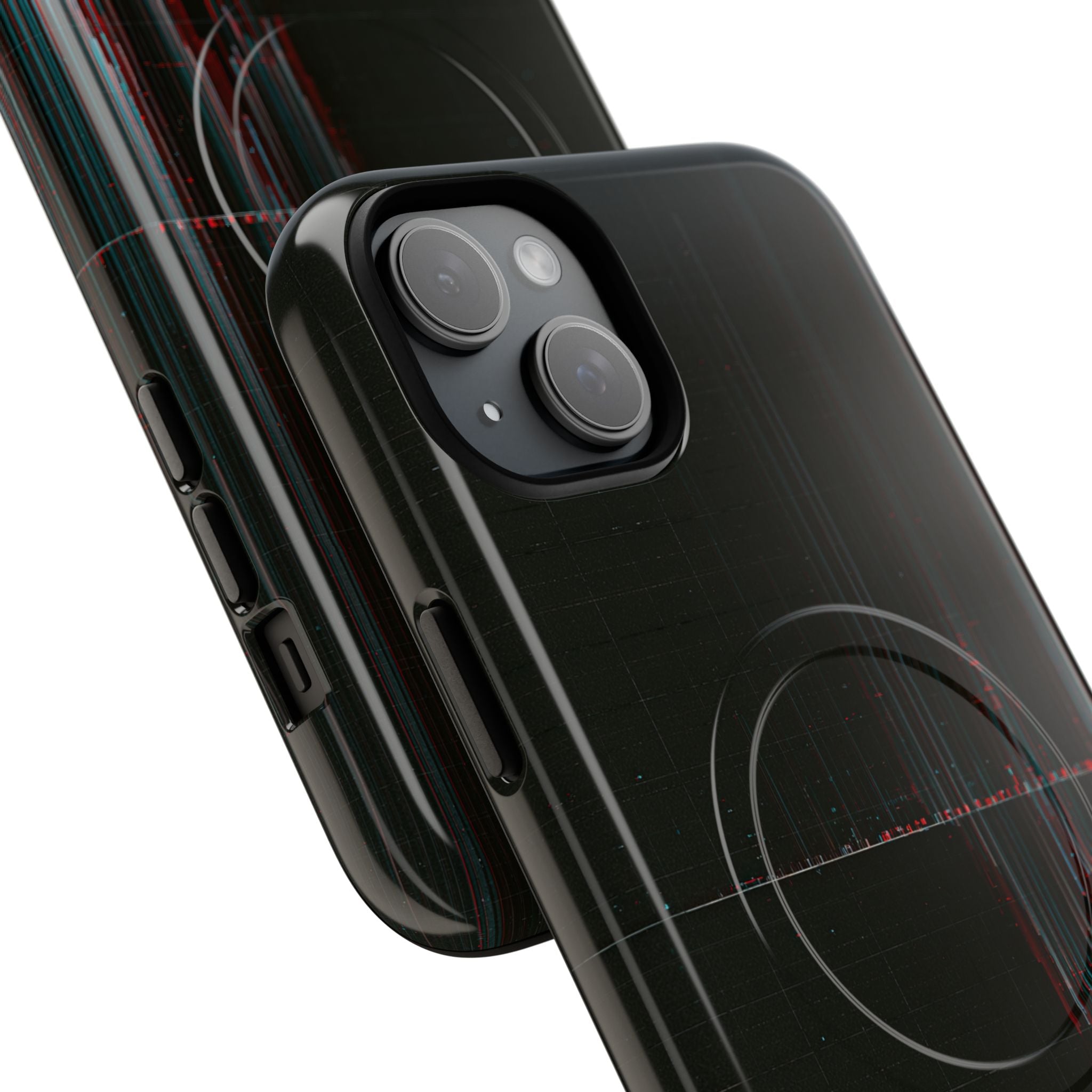 Black Tough 2.0 Magsafe Phone Case for iPhone - Corrupted Data Stream