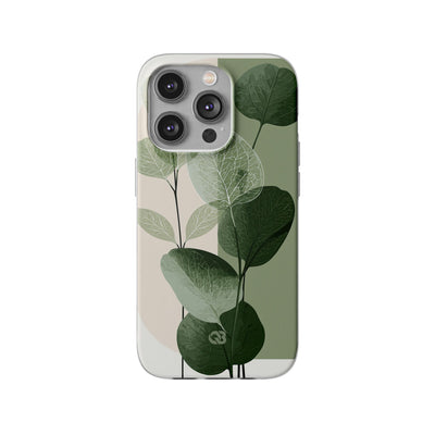 Green Lite Phone Case for iPhone - Sage Leaf Skeletals