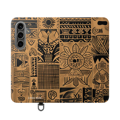 Hemelse Gezichten Bruin - Samsung S24 Case - Portemonnee